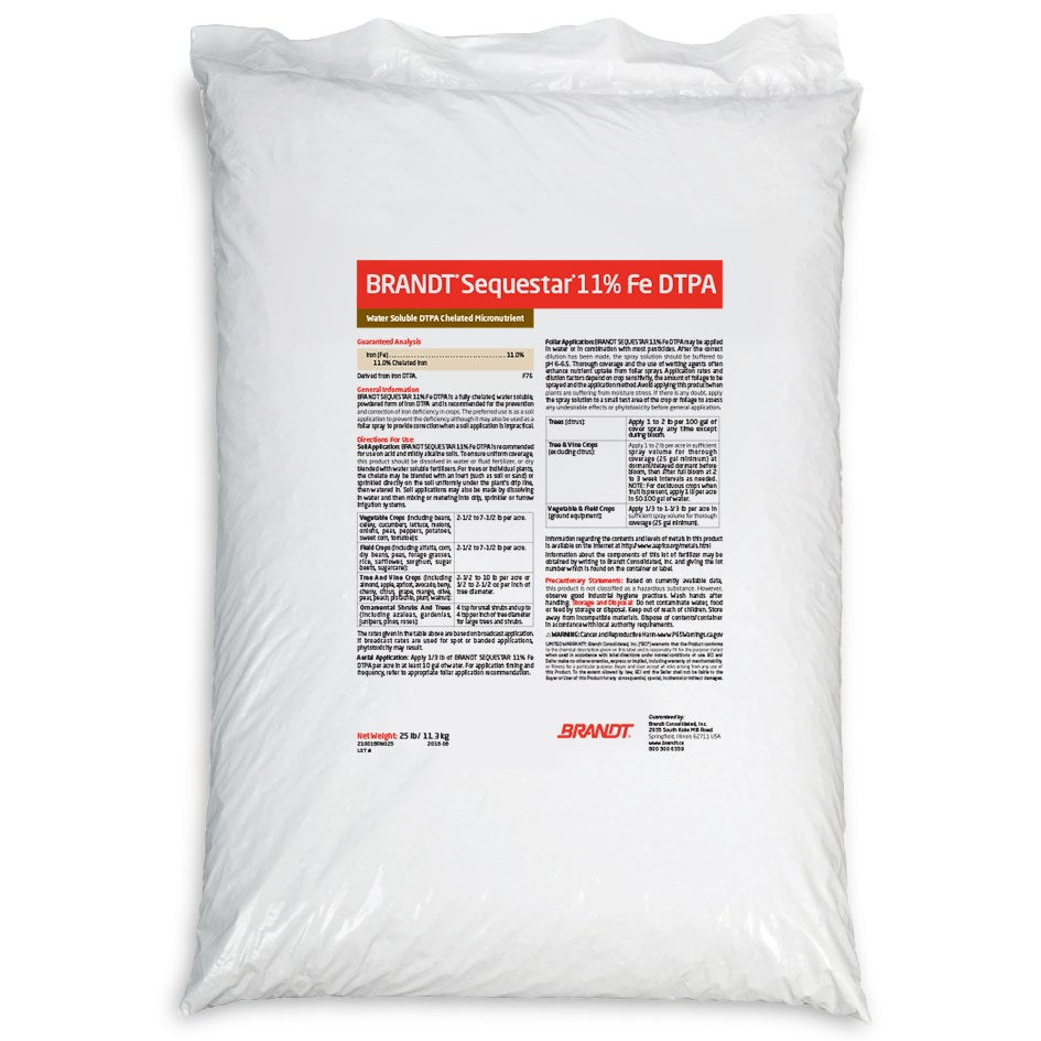 BRANDT® Sequestar® 11% Fe DTPA, 25 lb. bag