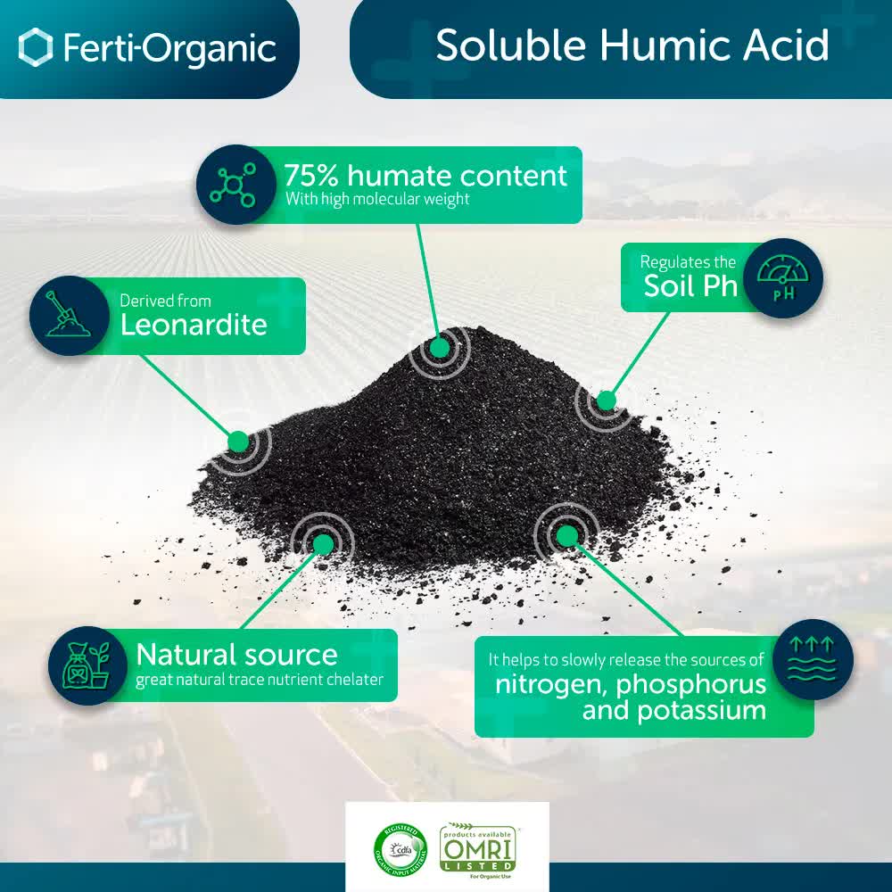 Ferti-Organic Soluble Humic Acid Potassium Humate 0-0-7 | 50 lb.
