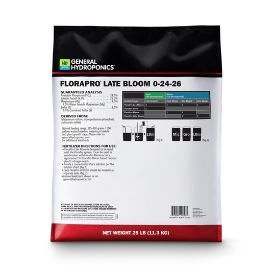 FloraPro Late Bloom 0-24-26 Water Soluble Fertilizer - 25lb