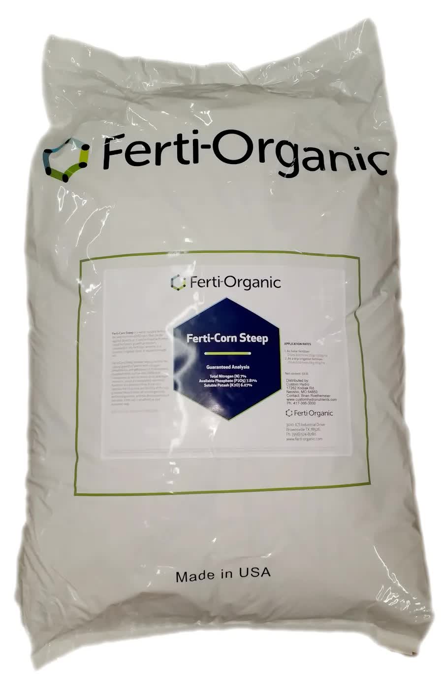 organic fertilizer for corn plants Ferti-Corn Steep Powder 6-7-7 Organic NPK