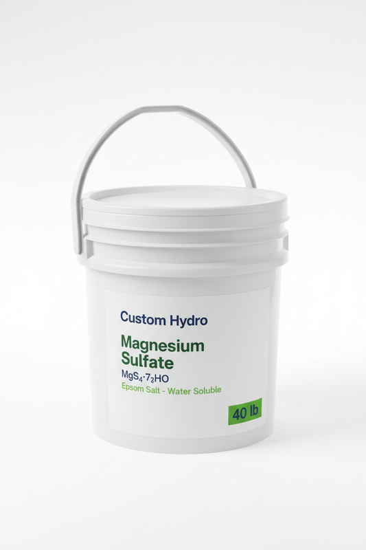 Custom Hydro Magnesium Sulfate (Epsom Salt) water soluble fertilizer 40 lb bucket