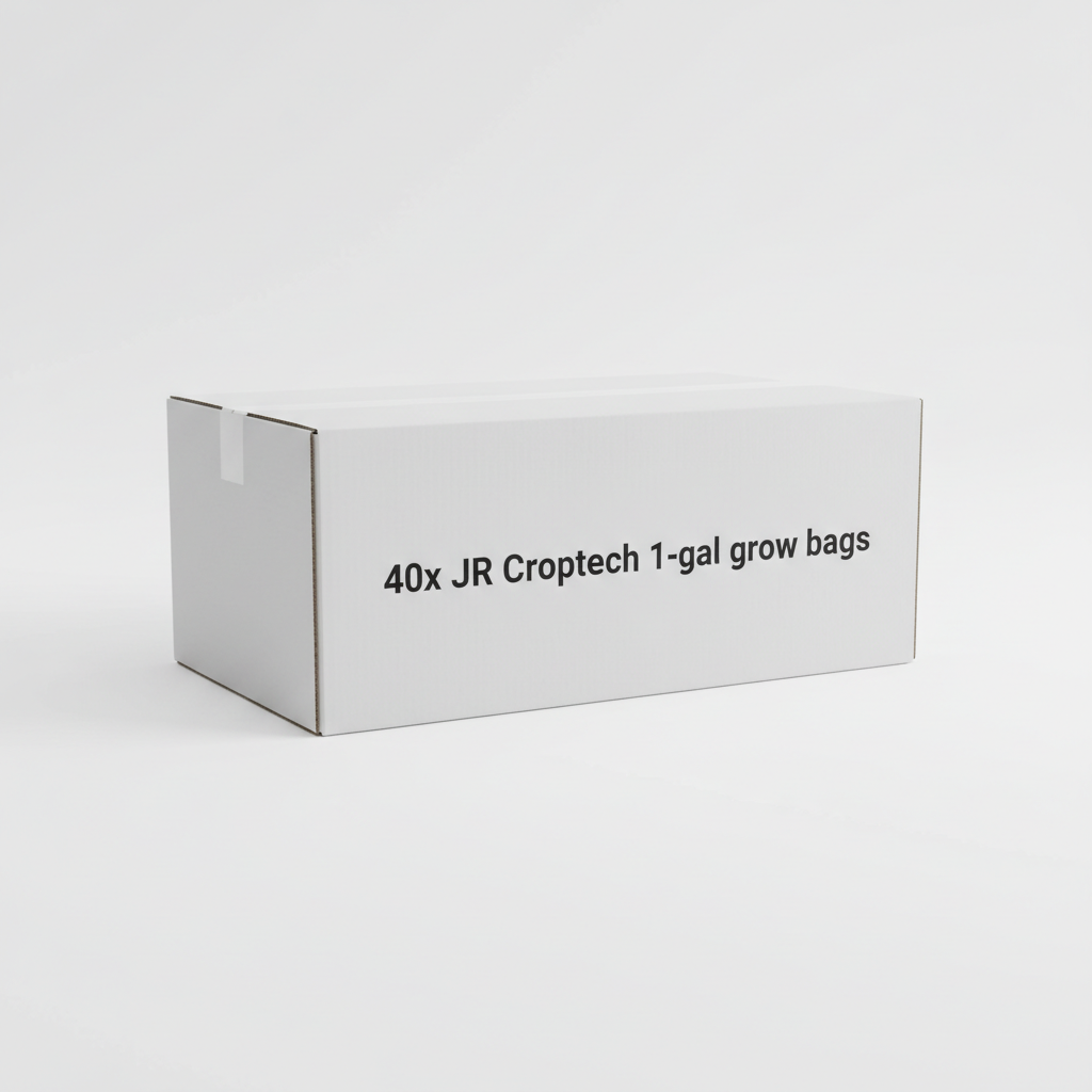 JR Croptech Coco Grow Bags 1-gal Case Box