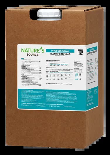 professional plant fertilizer Nature's Source 10-4-3 fertilizer 4.7 gallon – Custom Hydro