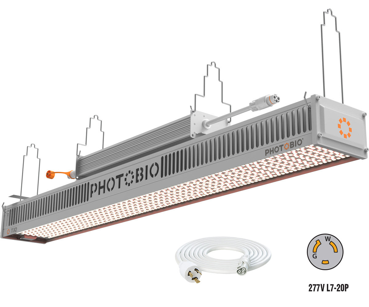 PHOTOBIO TX2 800W LED grow light, linear fixture with L7-20P Cord