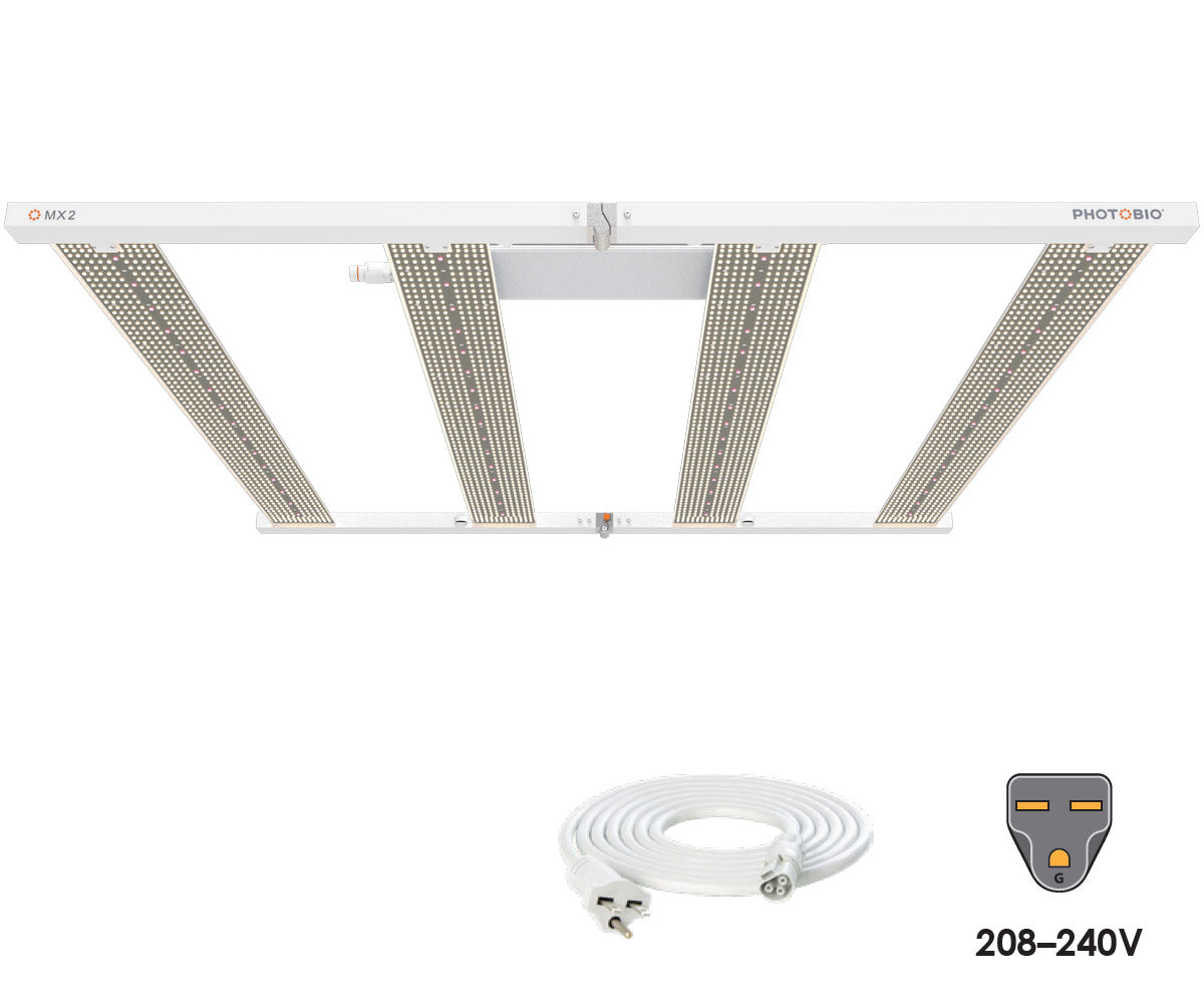 PHOTOBIO MX2 680W LED grow light, multi-bar fixture with 208–240V Cord
