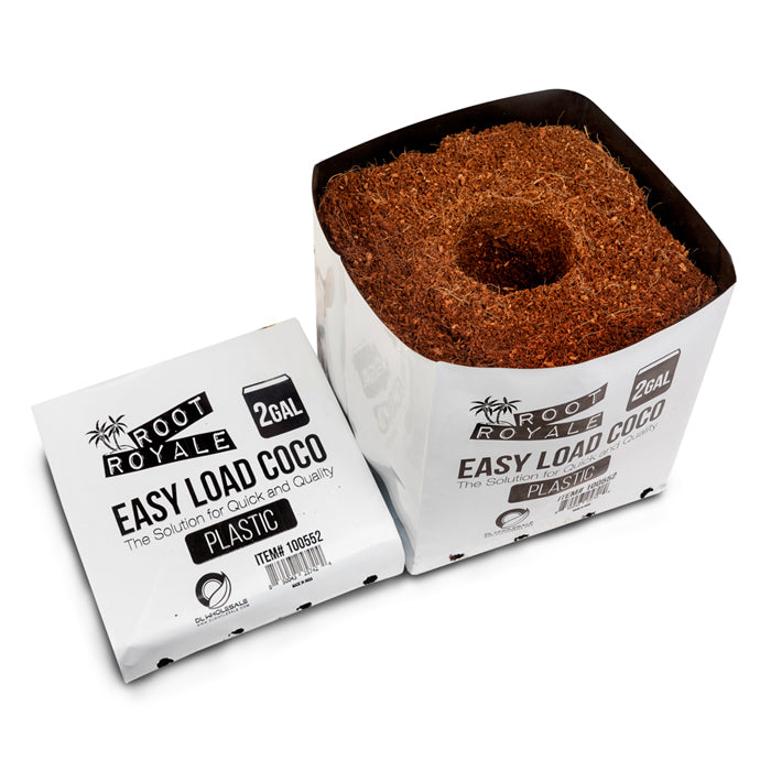 Root Royale Easy Load Coco Plastic Grow Bags 2 Gallon