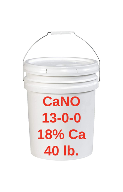 White bucket with red text on a white background