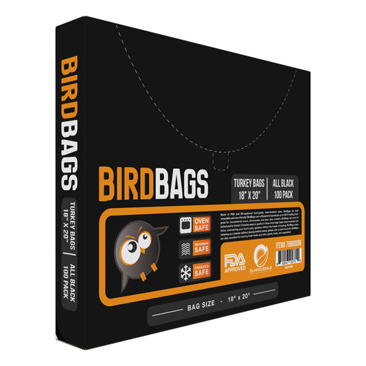 Bird Bags 3 Gallon Turkey Bags All Black 18" x 20" (100 Pack)
