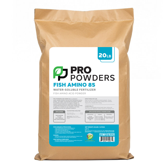 Pro Powders Fish Amino 85 fish hydrolysate powder — 20 lb bag