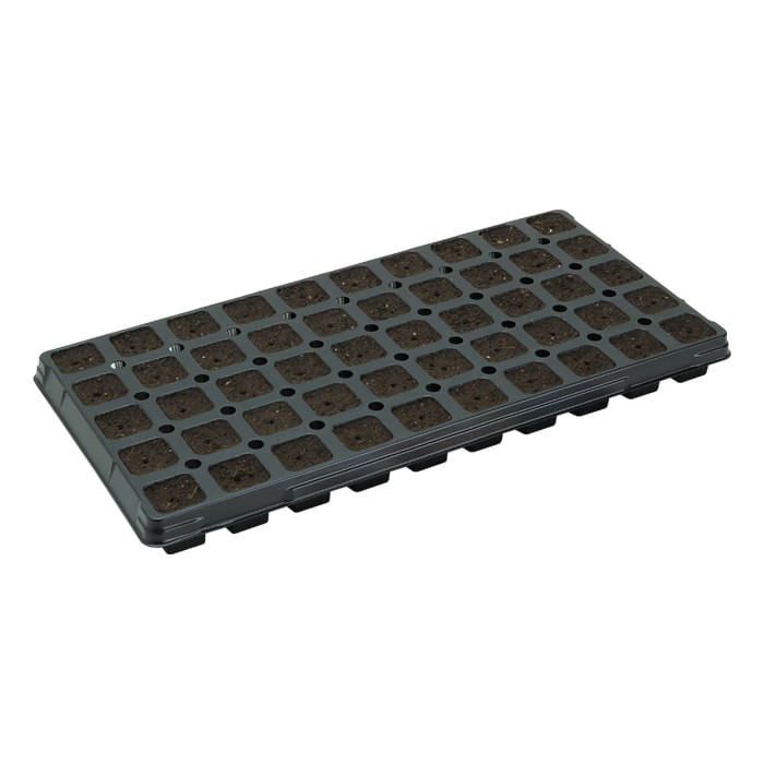 Speedy Root 50-cell propagation tray with Jiffy Preforma peat plugs for seed starting and cuttings