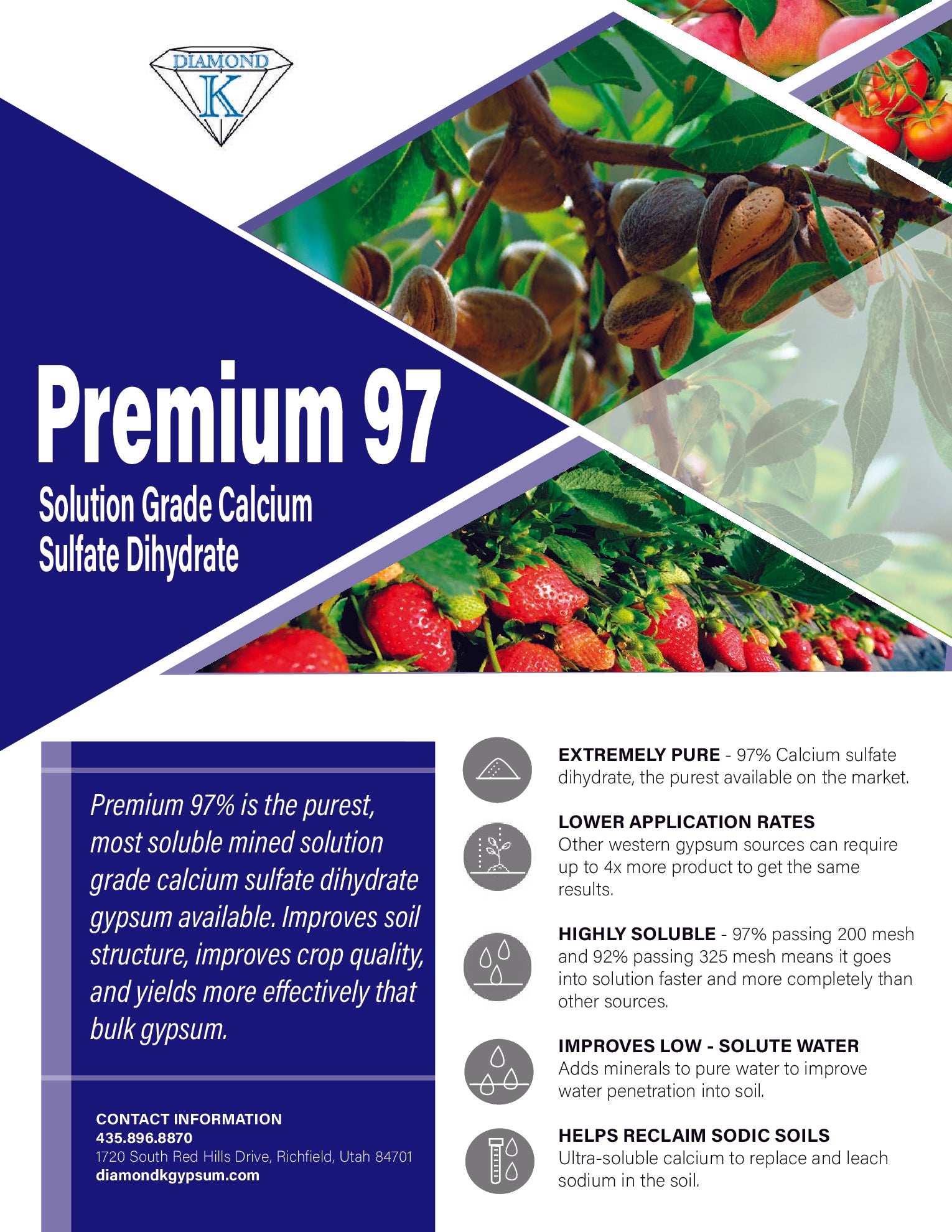 Diamond K Solution Grade Gypsum sell sheet-1