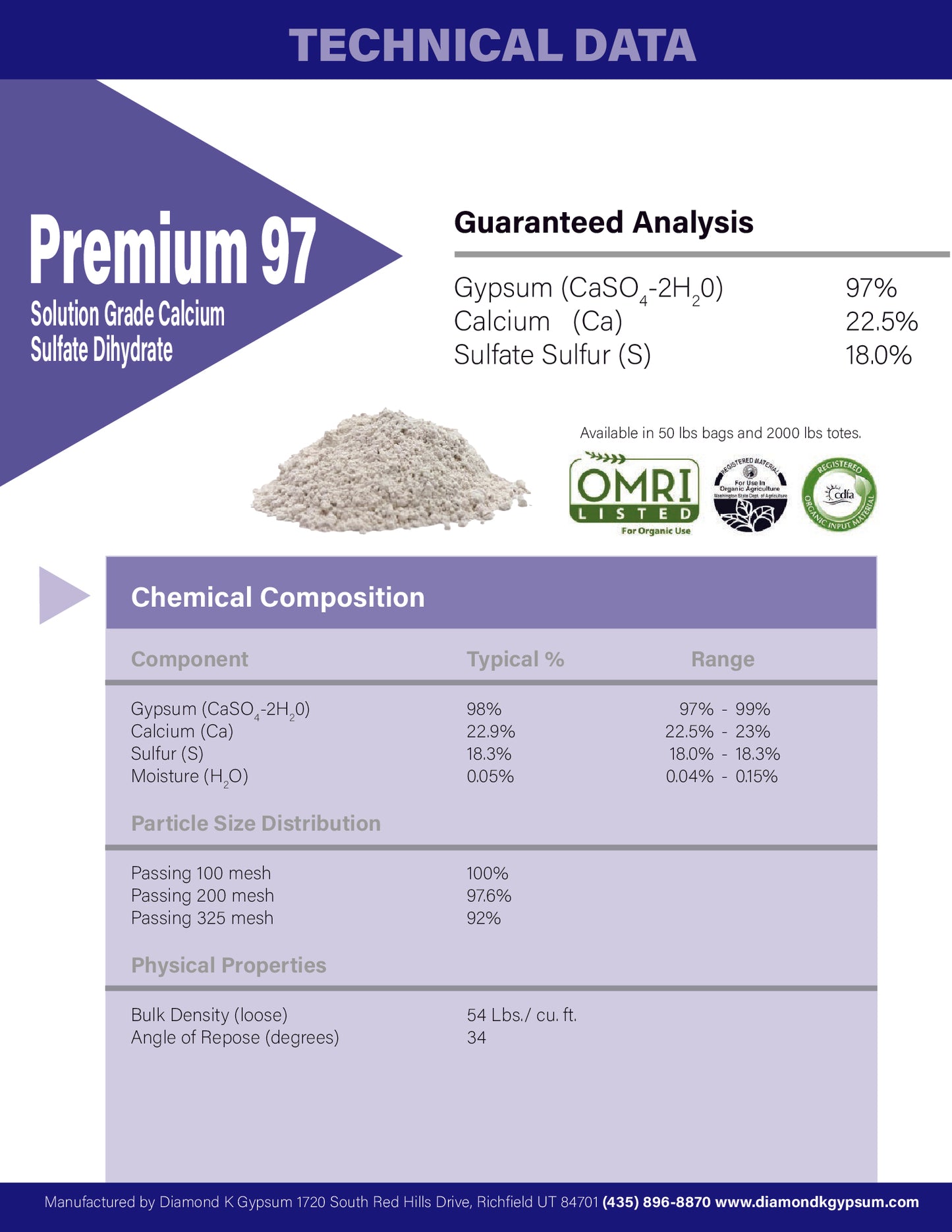 Diamond K Solution Grade Gypsum sell sheet-2