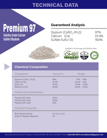Diamond K Solution Grade Gypsum sell sheet-2