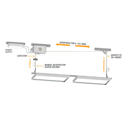 Horizon Lift Model 120,  LED & HID Light Lift -- diagram