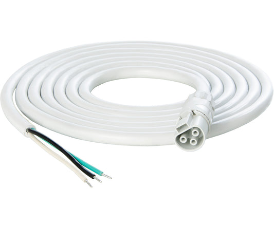 White PHOTOBIO power harness with bare-wire leads and fixture connector