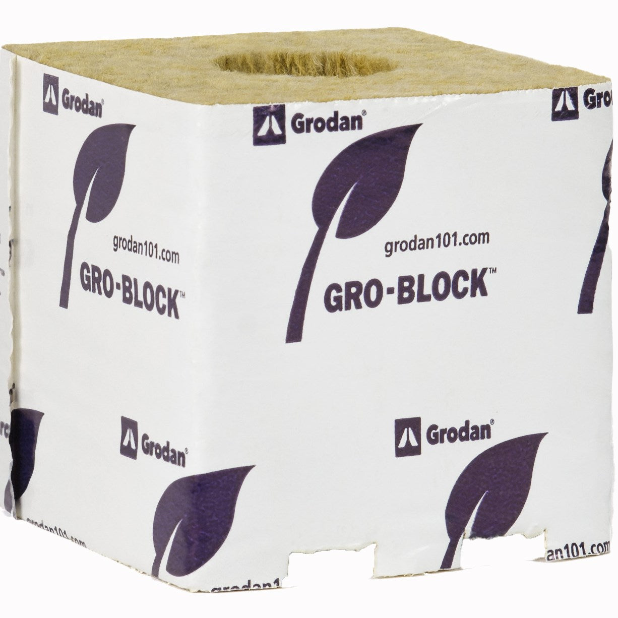 Grodan Gro-Block Improved GR10 – 4"x4"x4" w/ Hole | 1,584 Blocks Loose on Pallet