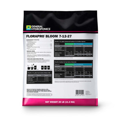 General Hydroponics FloraPro Bloom fertilizer package on a white background