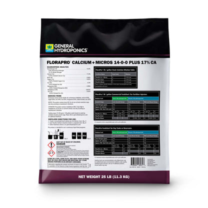 FloraPro Calcium + Micros 14-0-0 + 17% Ca Water Soluble Fertilizer - 25lb