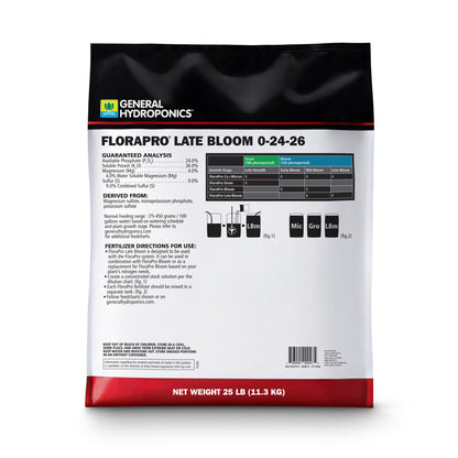 FloraPro Late Bloom 0-24-26 Water Soluble Fertilizer - 25lb
