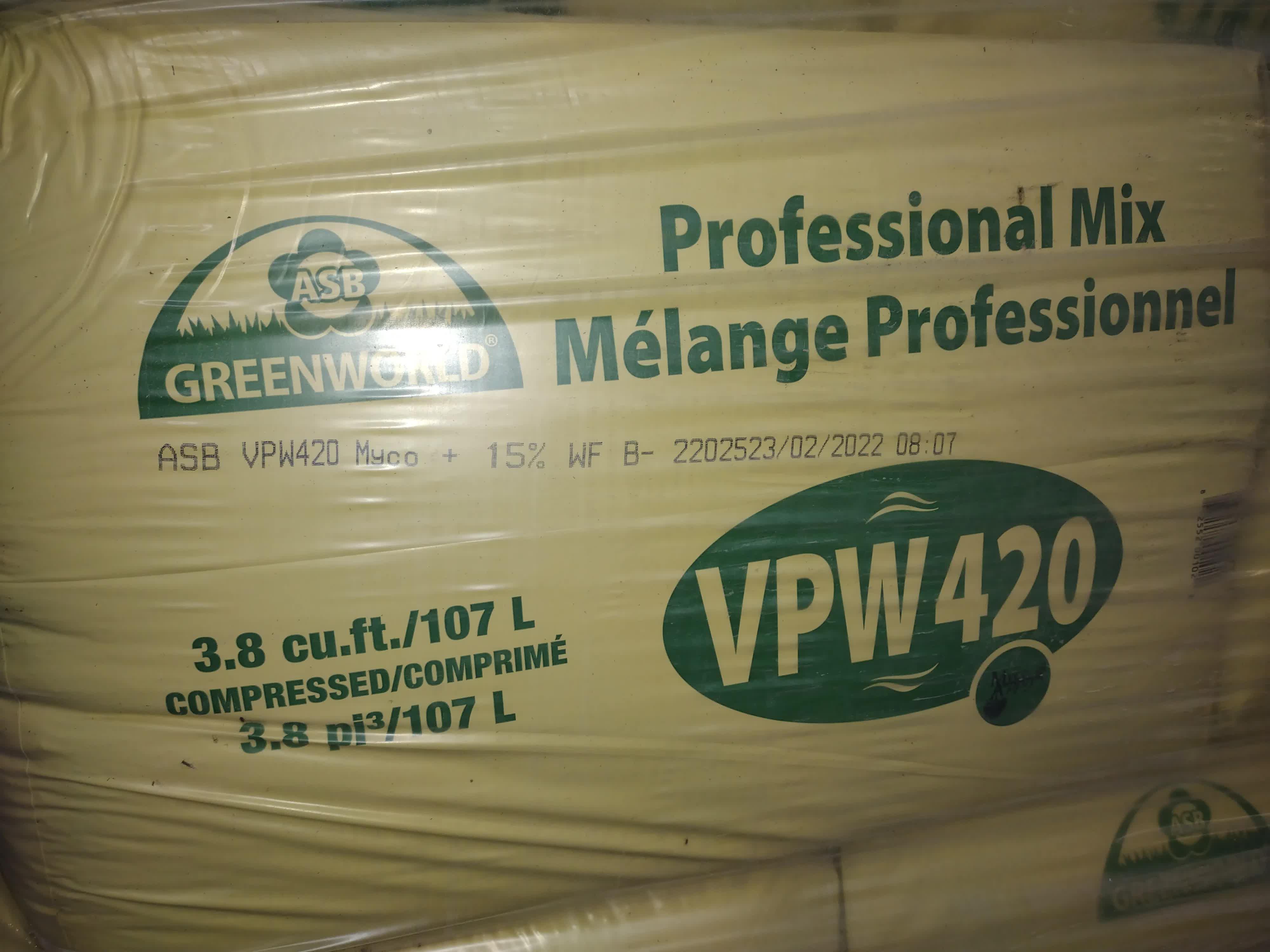 ASB VPW420 Mycorrhizae HF15 - 3.8 cf – Custom Hydro