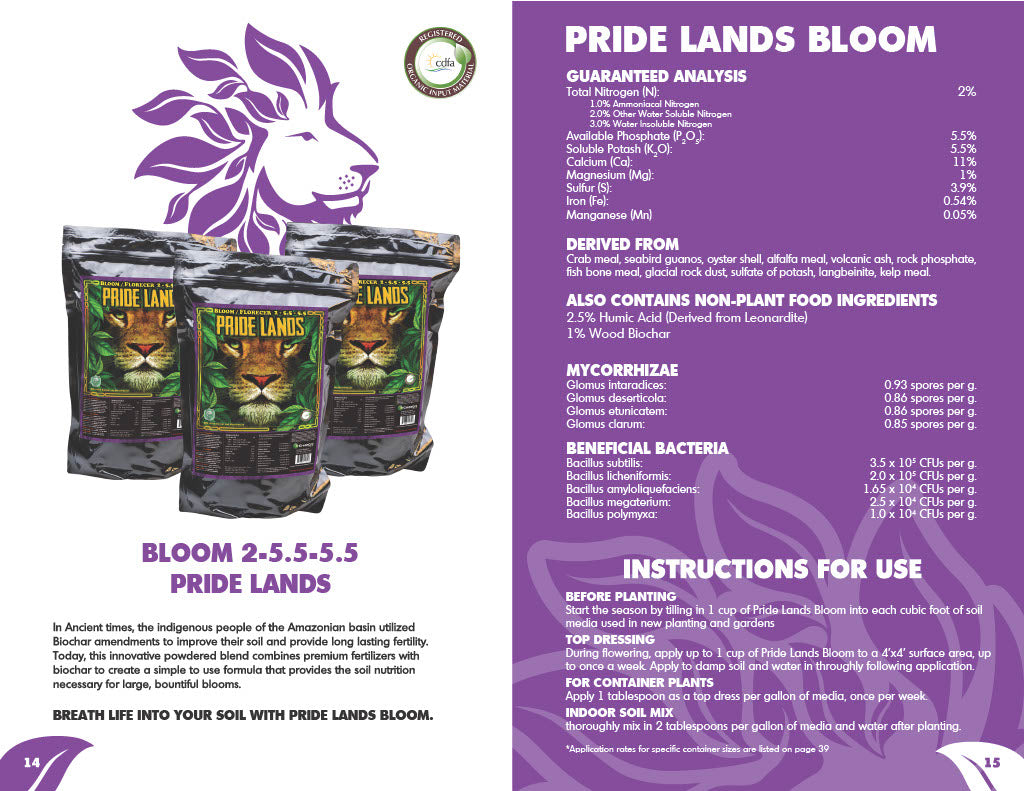 Green Gro Pride Lands Bloom 2lb