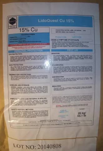 Lidoquest Copper EDTA 15%  55 lb.