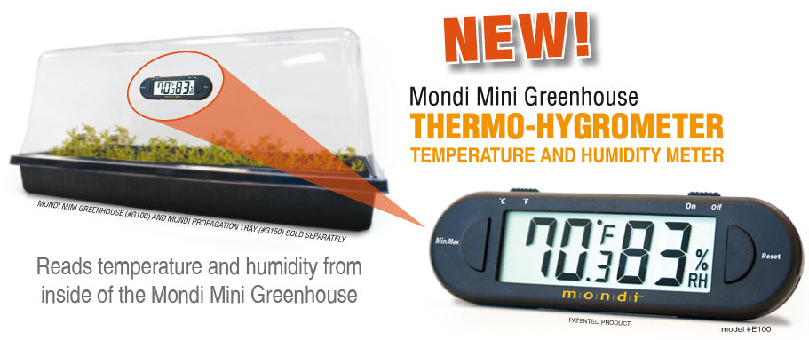 Mondi Mini Greenhouse Thermo-Hygrometer infographic
