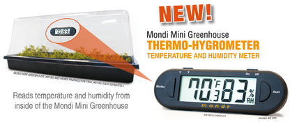 Mondi Mini Greenhouse Thermo-Hygrometer infographic