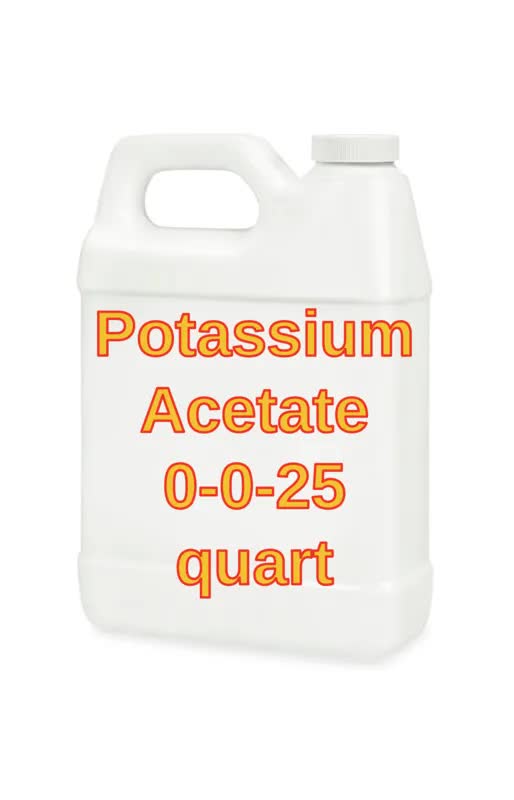 Potassium acetate foliar fertilizer 0-0-25 Quart