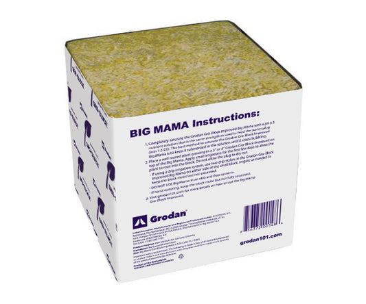 Grodan Gro-Block Big Mama Improved 8x8x8 -No Hole case of 18