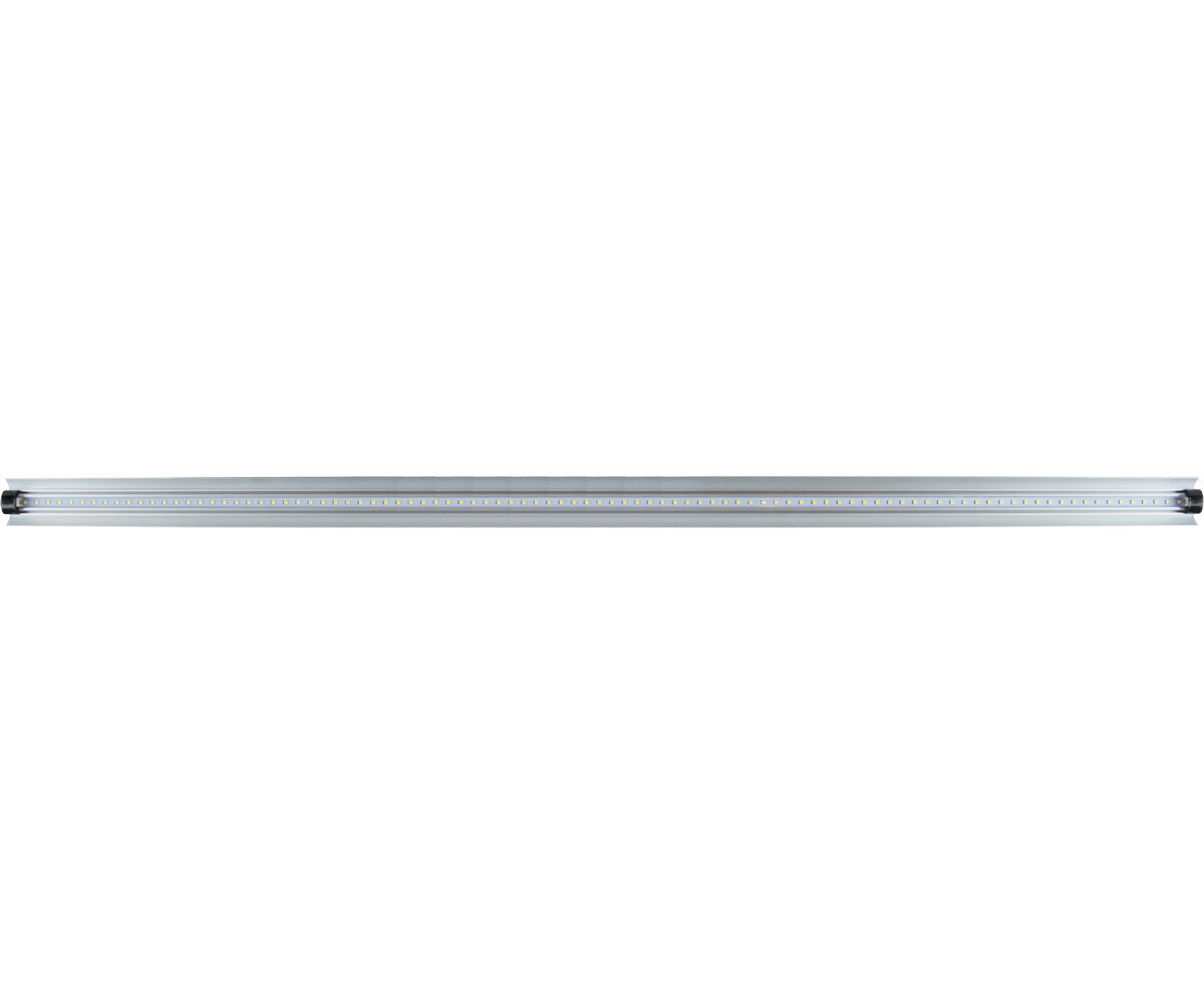 SunBlaster 48-inch 6400K LED strip grow light with a slim silver housing and visible LED row on a white background.