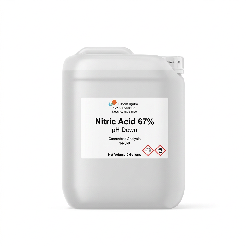 Custom Hydro 67% nitric acid pH down in a 5-gallon jerrican