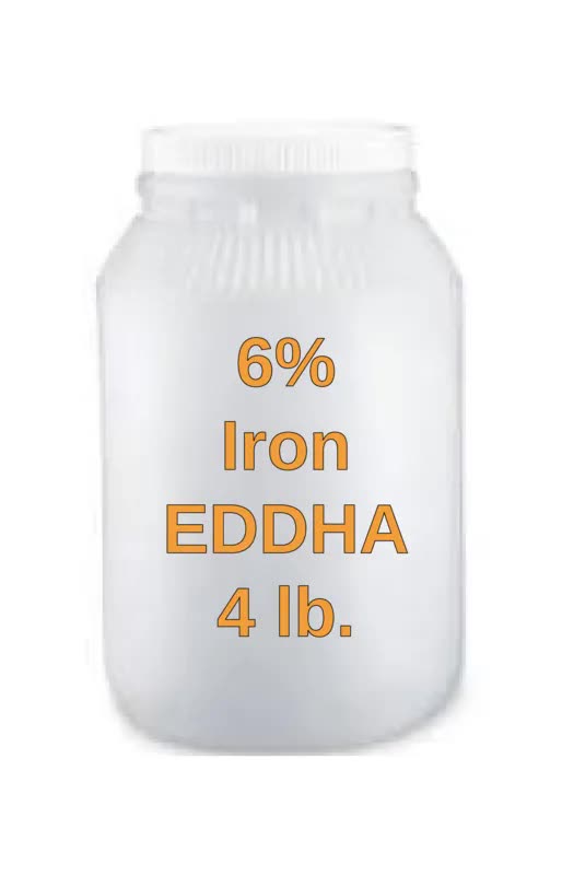 6% Iron EDDHA chelated fertilizer 4 lb.