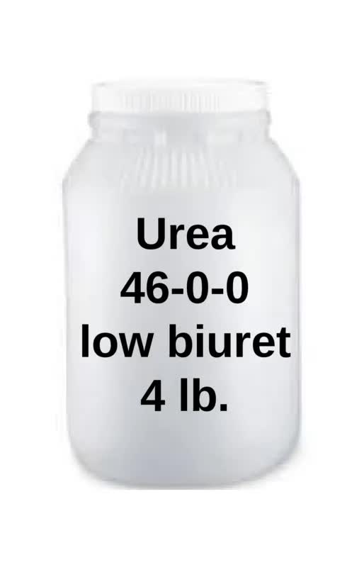 Urea 46-0-0 with low biuret (0.5% max) 4 lb.