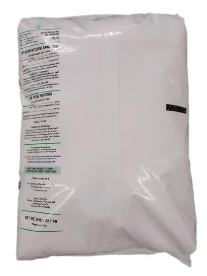 Magriculture Magnesium Sulfate 50 lb.  bag back view.