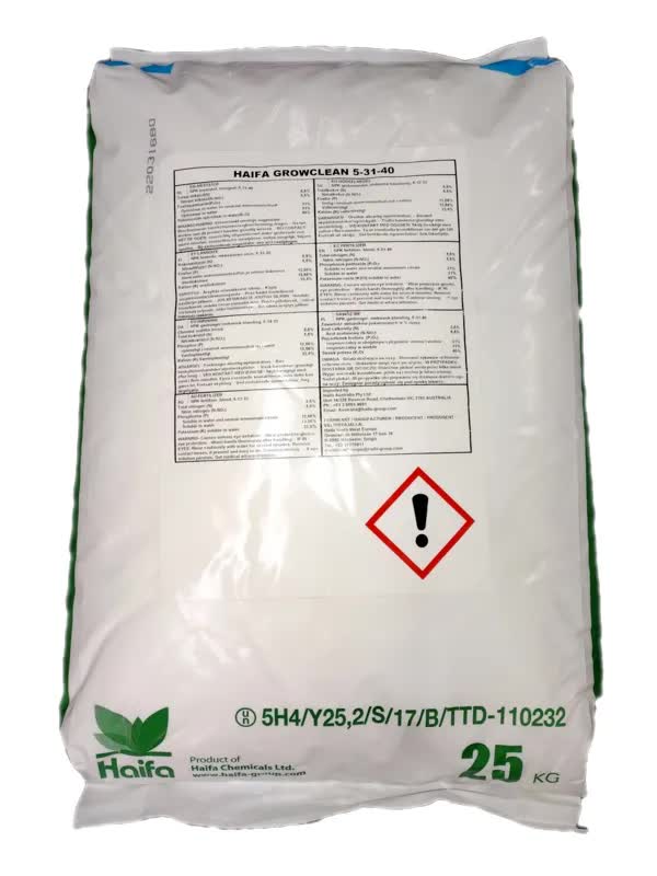 Haifa GrowClean fertilizer 55 lb. bag-BACK