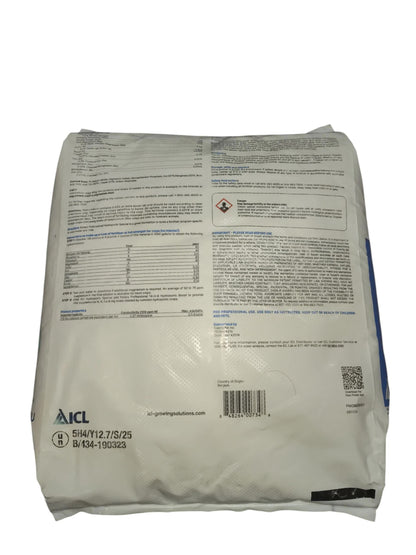 Back view of the Peters Professional 5-11-26 Hydroponic Special fertilizer 25 lb. European bag.