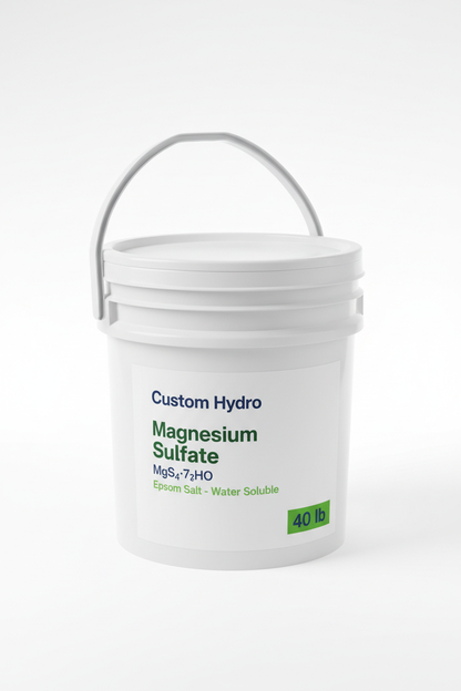 Custom Hydro Magnesium Sulfate (Epsom Salt) water soluble fertilizer 40 lb bucket