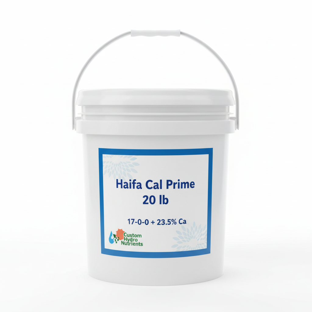 Haifa Cal Prime 17-0-0 calcium nitrate 20 lb 2-gallon white bucket — 23.5% Ca, for foliar spray and fertigation