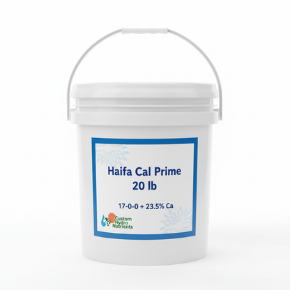 Haifa Cal Prime 17-0-0 calcium nitrate 20 lb 2-gallon white bucket — 23.5% Ca, for foliar spray and fertigation