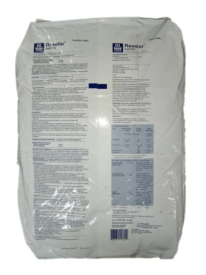Rexolin Iron Chelate 11% DTPA 55lb. bag backside