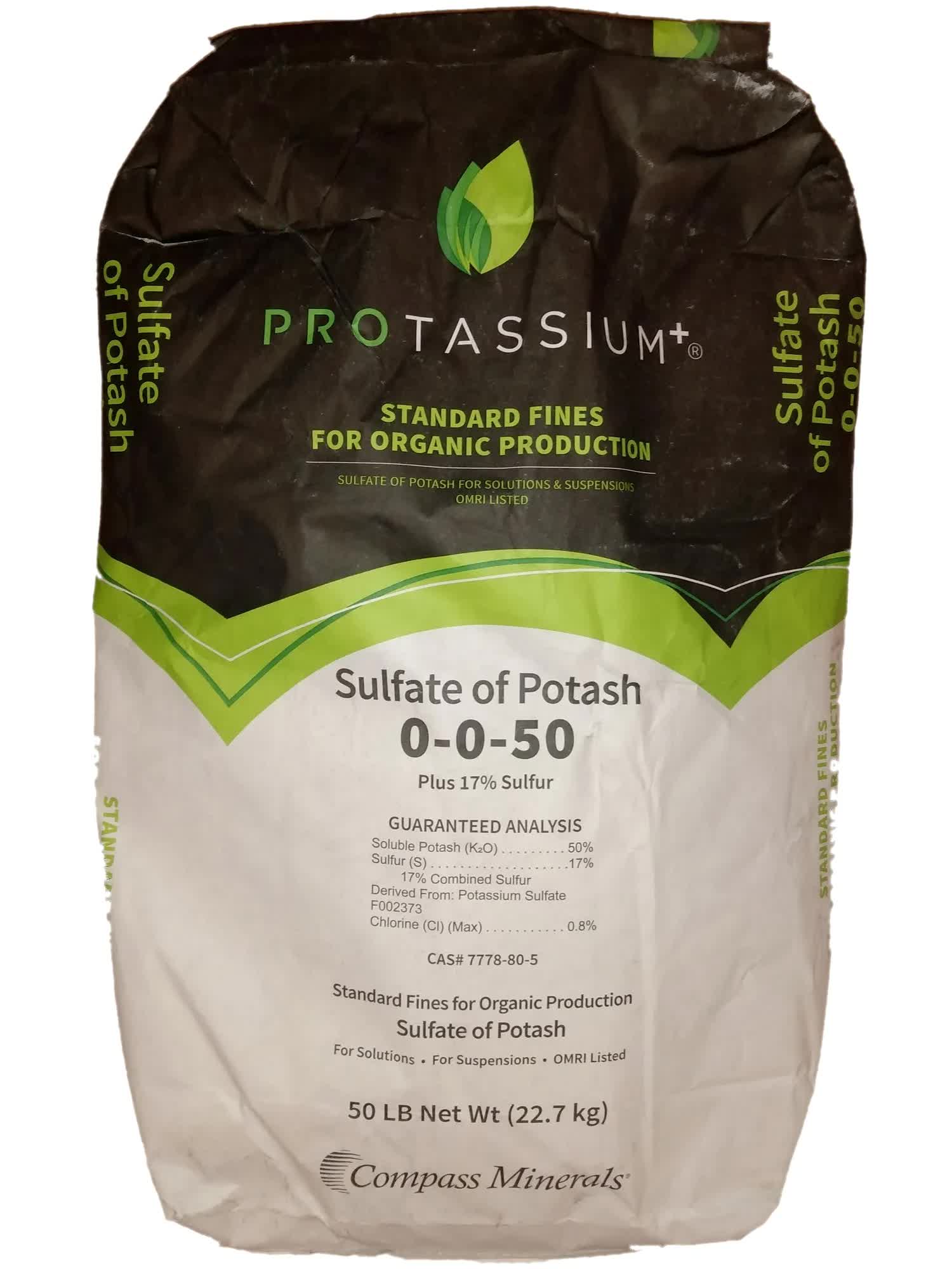 Organic SOP 0-0-50 STANDARD FINES 50lb.