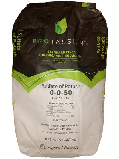 Organic SOP 0-0-50 STANDARD FINES 50lb.