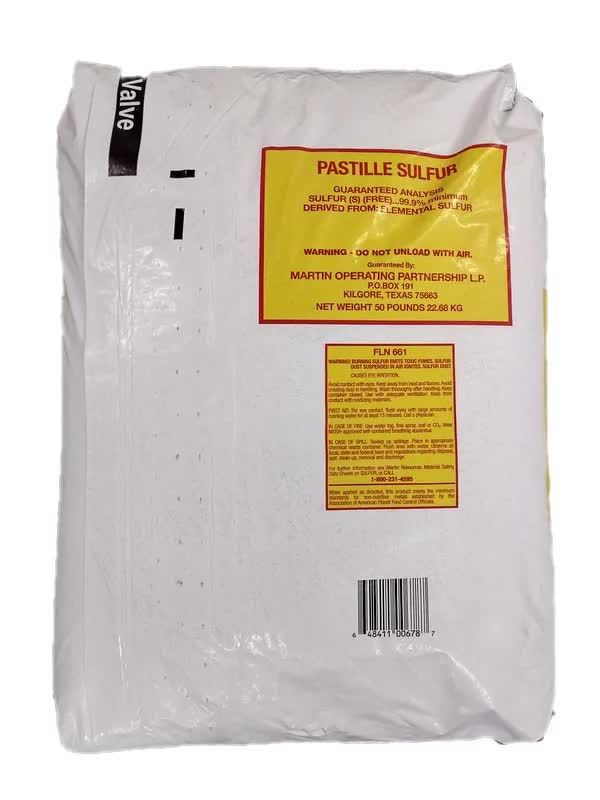 Pastille 99% Elem Sulfur - 50 lb