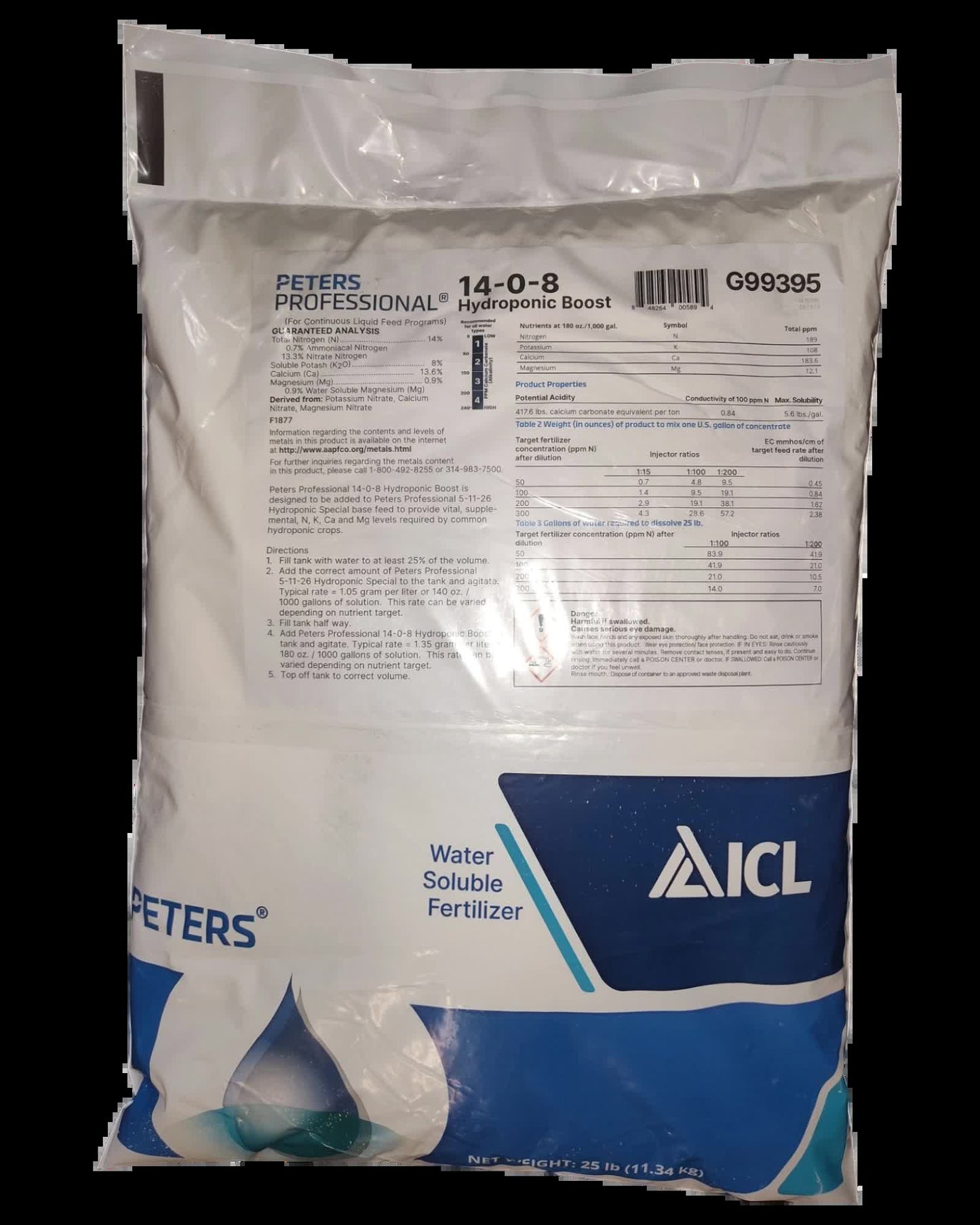 Peters Pro 14-0-8 Hydroponic Boost Fertilizer