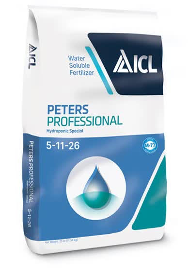 ICL Peters Professional 5-11-26 Hydroponic Special fertilizer 25 lb.