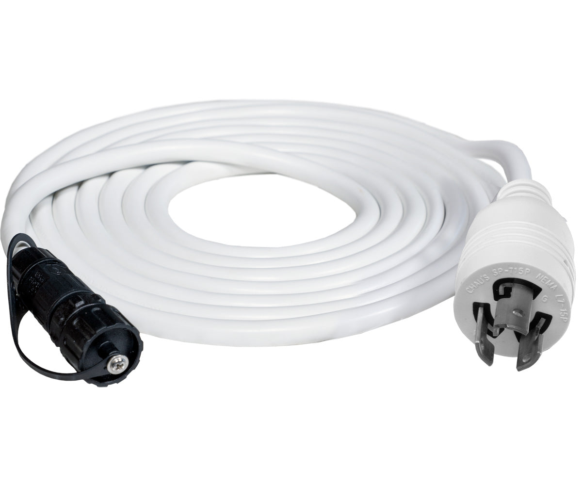 White PHOTOBIO VP power harness with L7-15P plug and black fixture connector