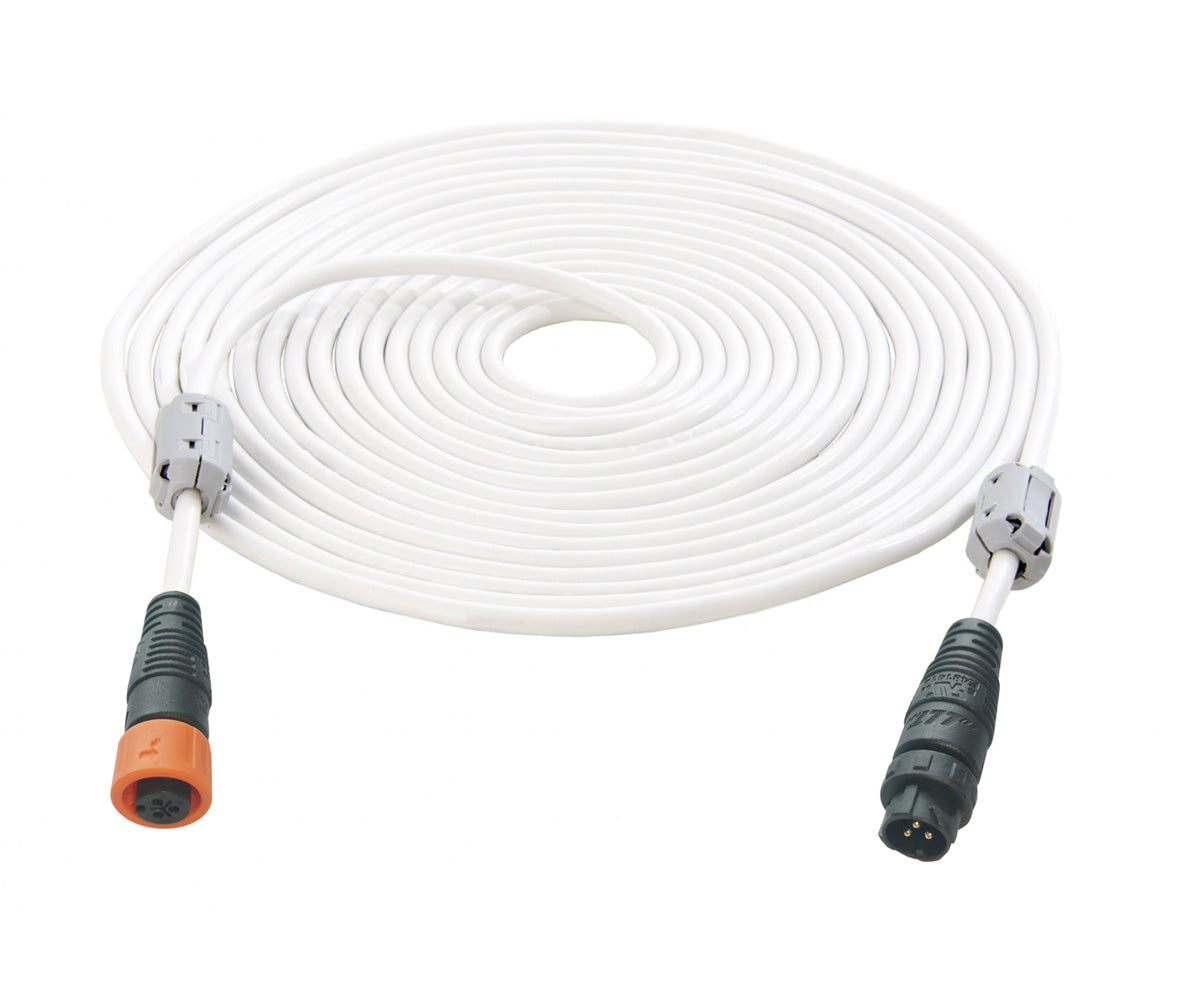 Coiled PHOTOBIO CX control cable with ferrite sleeves and 3-pin locking connectors