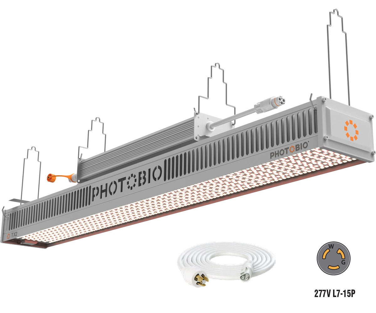 PHOTOBIO TX2 800W LED grow light, linear fixture with L7-15P Cord
