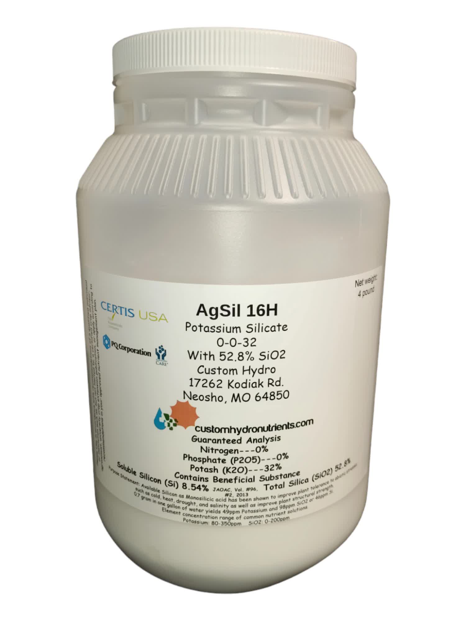 AgSil 16h 4 lb. Potassium silicate fertilizer